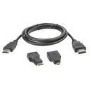 Cabo HDMI 3 em 1 Micro/Mini HDMI v1.4 Full HD