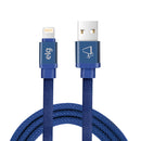 Cabo ELG Lightning em Tecido Canvas 1 Metro Azul - CNV810BE