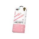 Cabo ELG Tipo-C em Tecido Canvas Rosa CNVC10PK