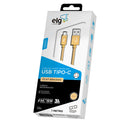 Cabo ELG USB Tipo-C TC10BG 1 Metro Dourado